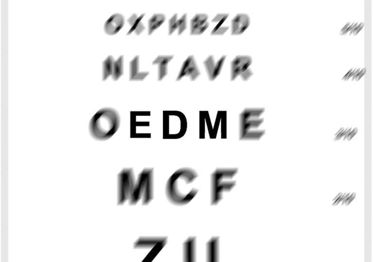 Visuel de recrutement d'un enseignant en Optique à l'EDM façon échelle de Monoyer