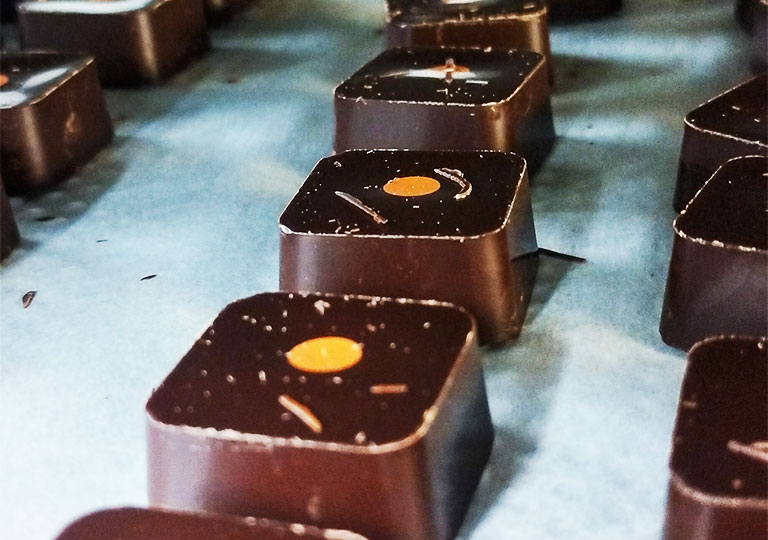 Chocolats réalisés par des apprentis de l'EDM en mobilité à Oslo chez Pascal