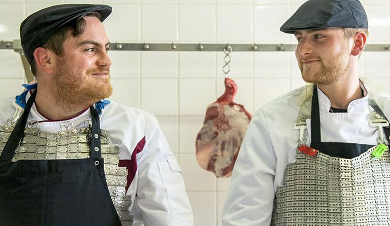 Les bouchers de l'Ecole des Métiers au Salon de l'Agriculture
