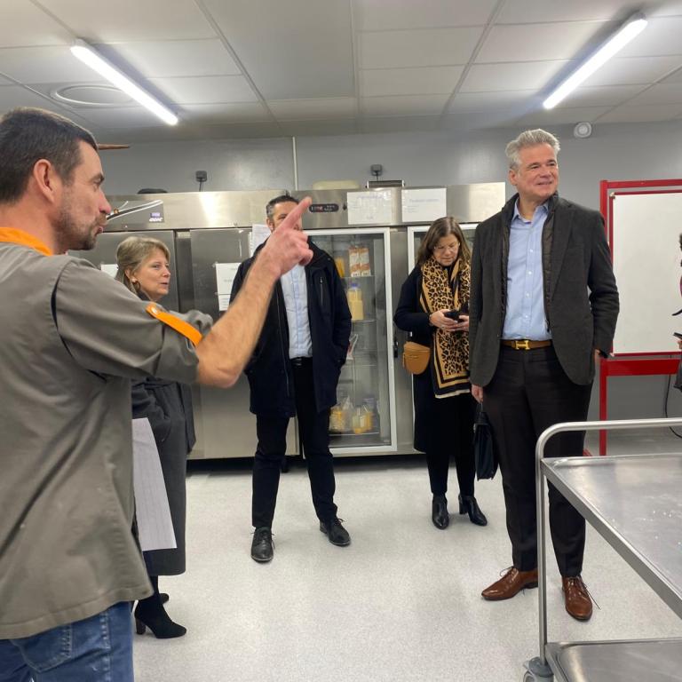 Visite de Crédit Agricole, mécène de l'EDM